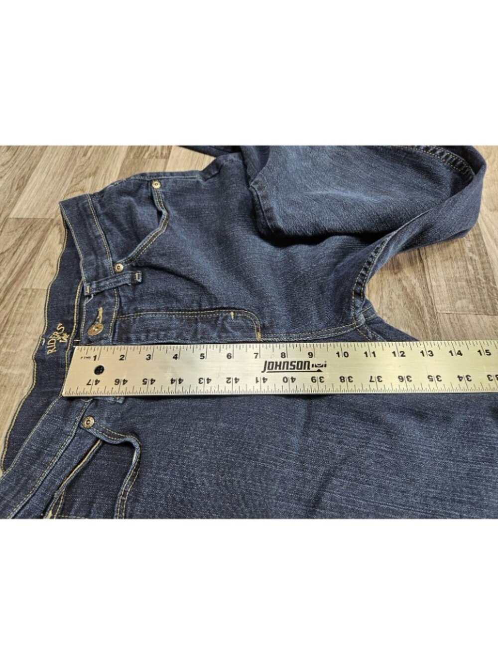 Riders By Lee Straight Jeans Womens 12 Blue Med Wash High Rise Stretch Denim - Picture 10 of 11